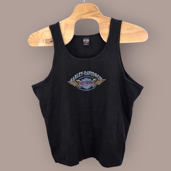 Vintage Harley Davidson Tank Top Mens XL Black Biker Motorcycles 90s Blockers PA - Picture 1 of 12